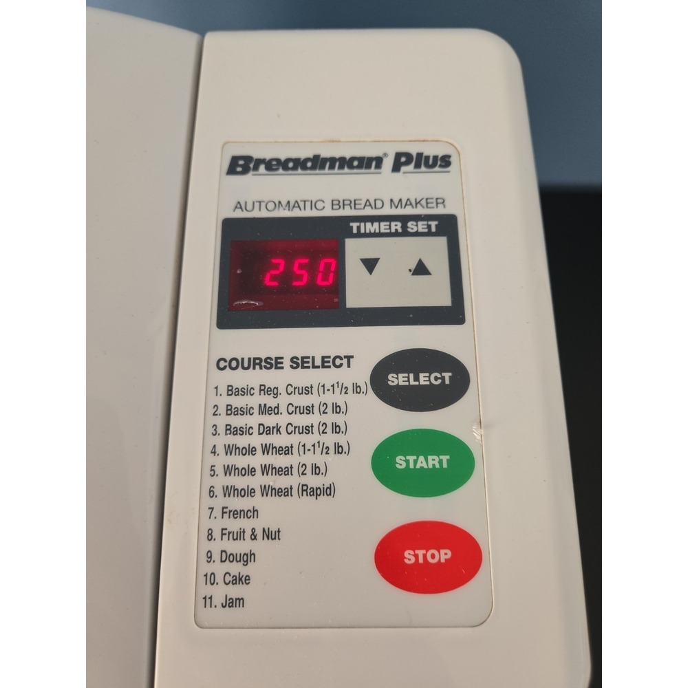 Breadman Plus Automatic Bread Maker Model TR-700 Up To 2lb Loaf Tested & Working - Picture 8 of 10